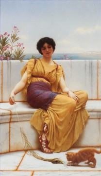 ジョン・ウィリアム・ゴッドワード Painting - 怠惰 1900 新古典主義の女性 ジョン・ウィリアム・ゴッドワード